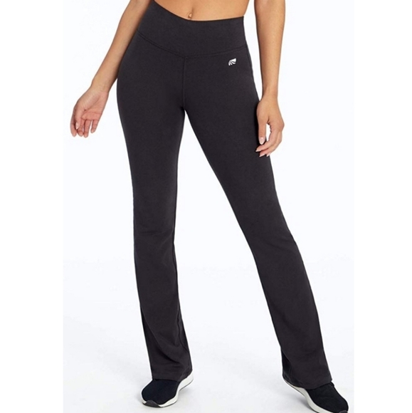 black bootleg leggings